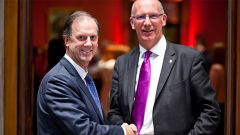Two people shaking hands